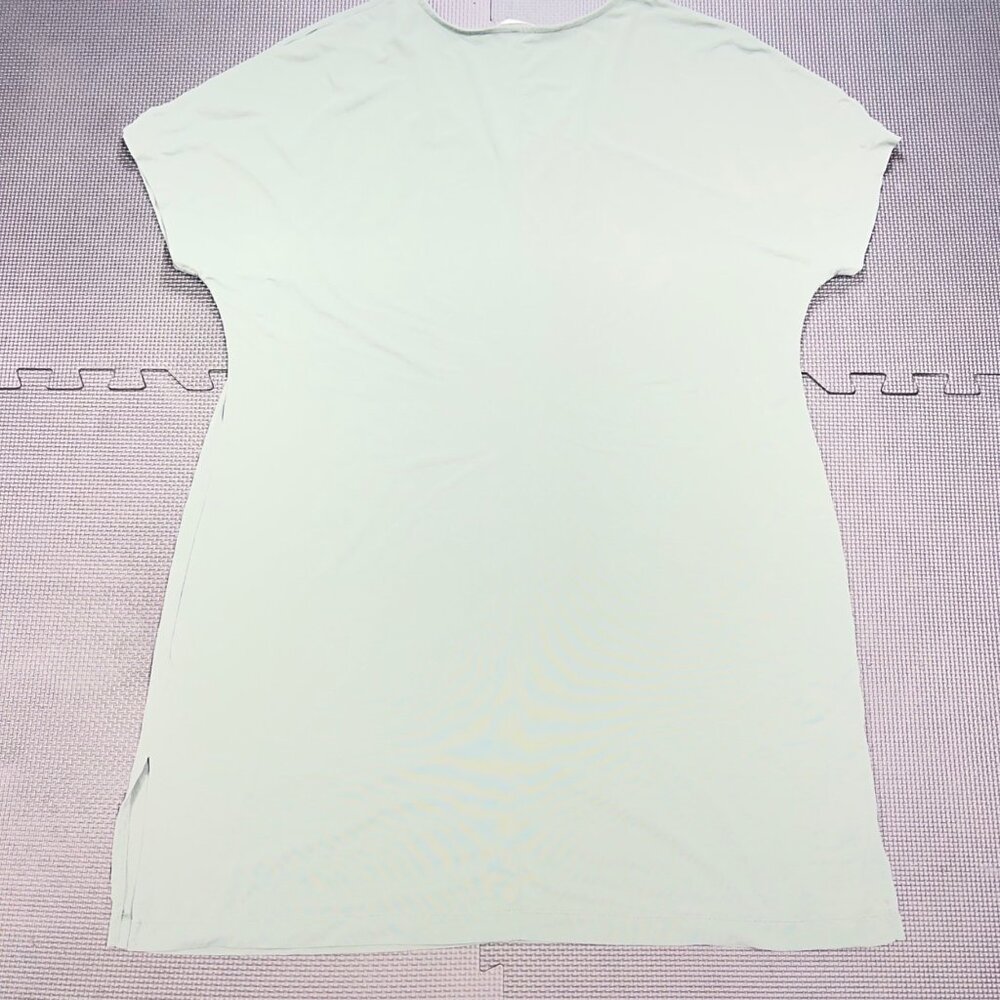 Free Fly Womens Olive Green V-Neck Short Sleeve Dress Size L Bamboo Fabric